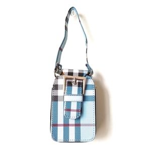 Blue Plaid Camera Bag
